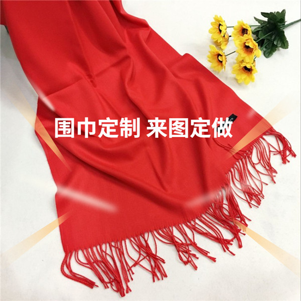 大紅羊絨圍巾——羊絨圍巾、羊毛圍巾、圍巾定制